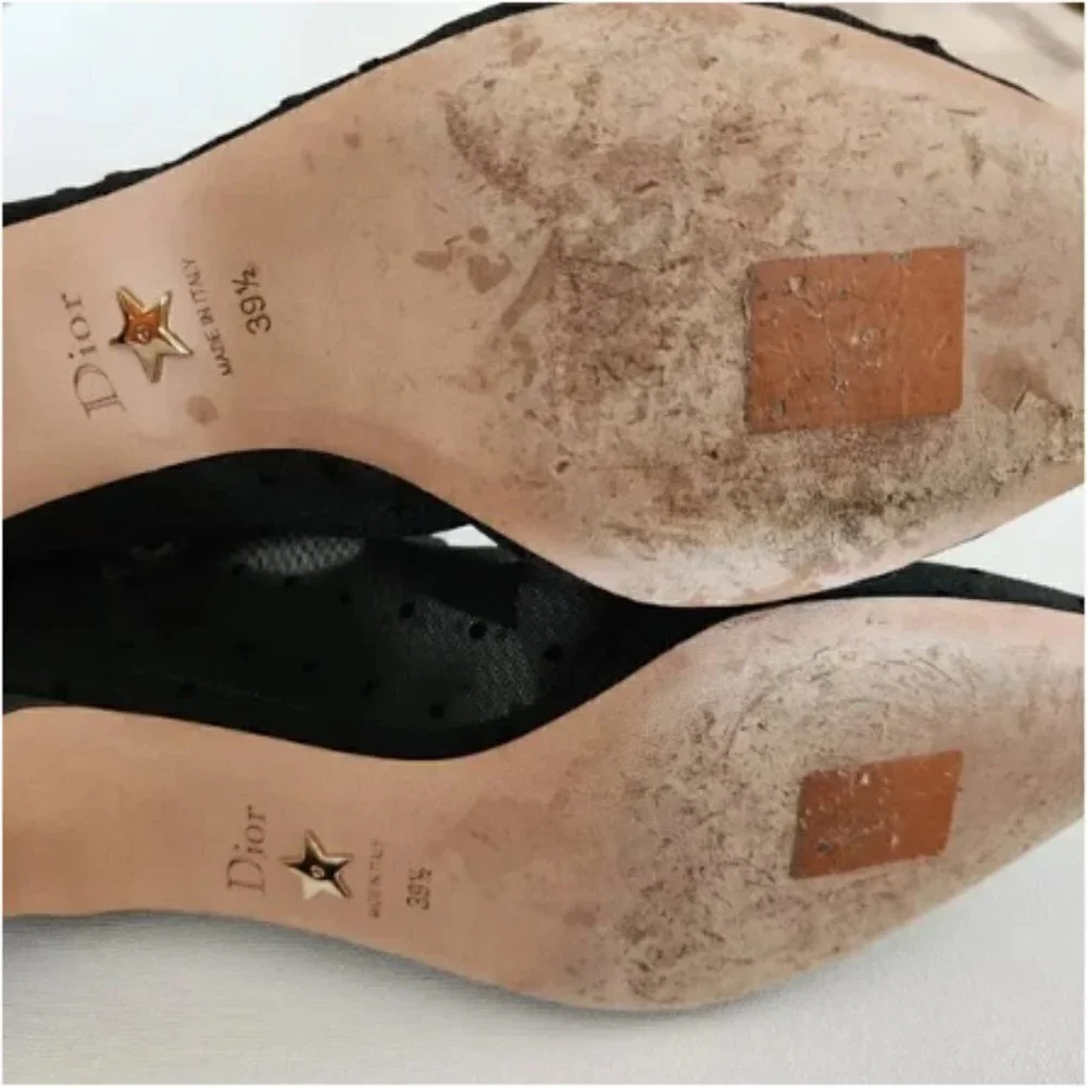 Christian Dior Pretty Polka Dot Mesh Booties - Picture 5 of 6